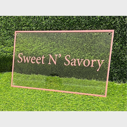 Sweet N Savory Acrylic Business Logo Sign - Shineneon
