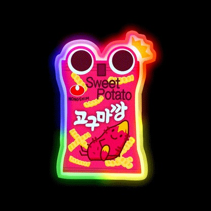 Sweet Potato Snack Food Led Neon Sign Rgb Color