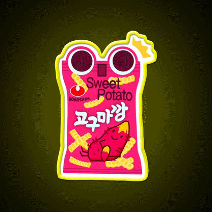 Sweet Potato Snack Food Led Neon Sign Rgb Color