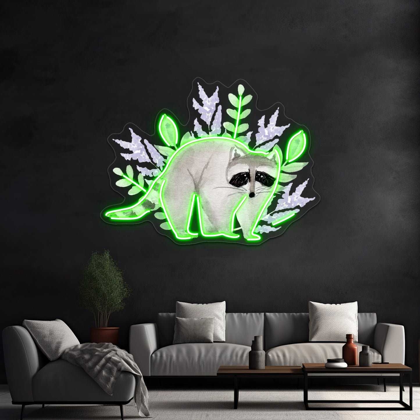 Sweet Raccoon Wall Artwork Neon Signs