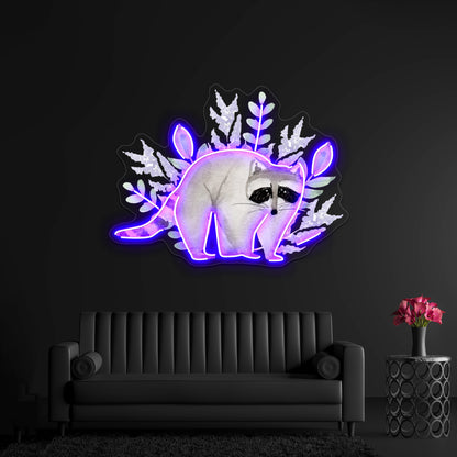 Sweet Raccoon Wall Artwork Neon Signs