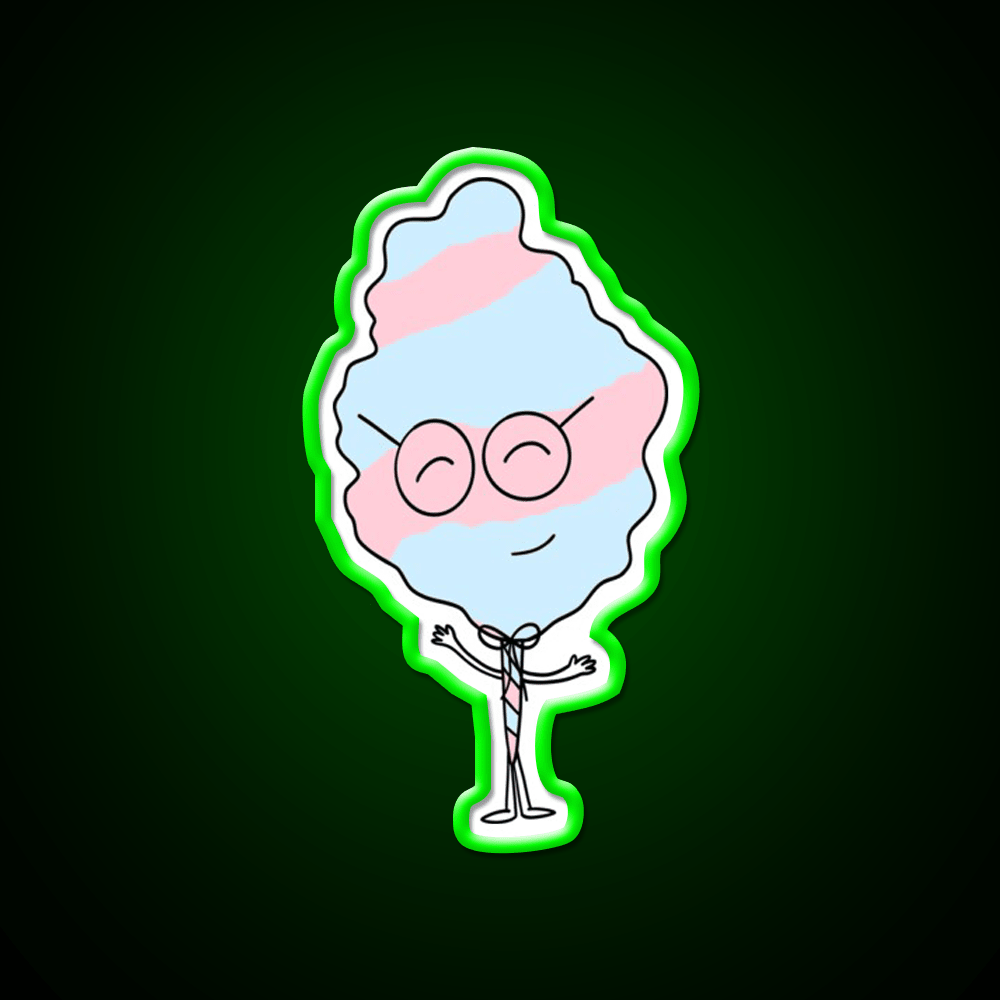 Sweet Smart Cotton Candy Cutie Snack Food Led Neon Sign Rgb Color - Shineneon