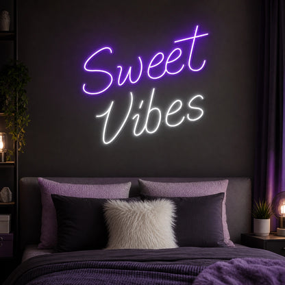 Sweet Vibes LED Neon Sign Garage Man Cave Neon Sign real lifestyle scene