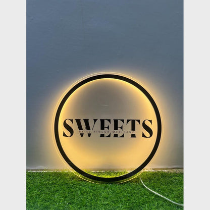 Sweets Acrylic Business Logo Sign - Shineneon