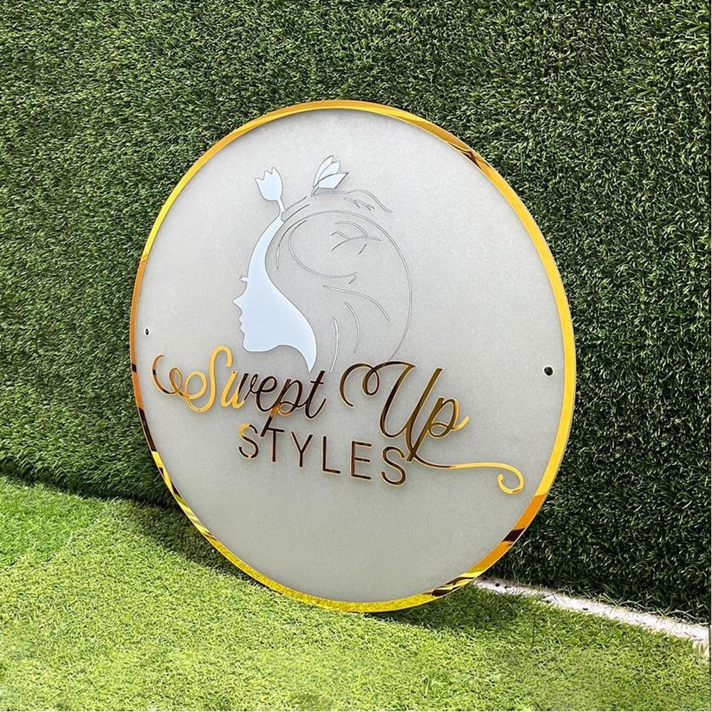 Swept Up Styles Acrylic Business Logo Sign - Shineneon