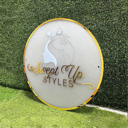 Swept Up Styles Acrylic Business Logo Sign - Shineneon