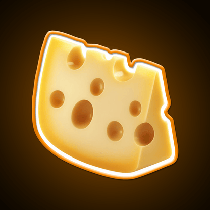 Swiss Cheese Slice Isolated Minimal Food Art Snack Food Led Neon Sign Rgb Color - Shineneon