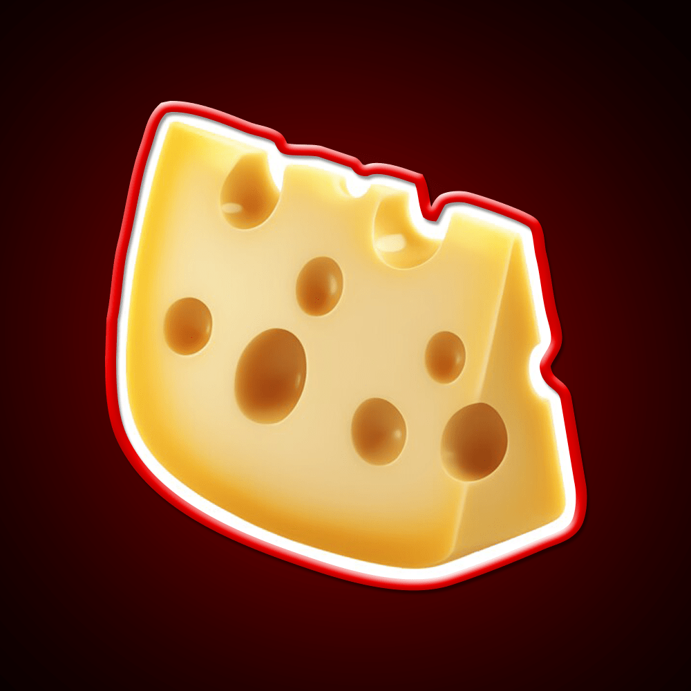 Swiss Cheese Slice Isolated Minimal Food Art Snack Food Led Neon Sign Rgb Color - Shineneon