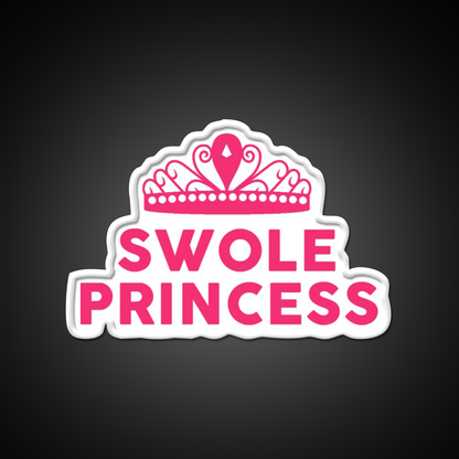 Swole Princess Pink Font Gym Fitness Led Neon Sign Rgb Color