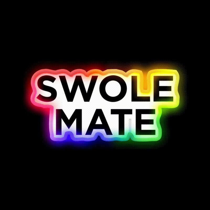 Swolemate Gym Fitness Led Neon Sign Rgb Color
