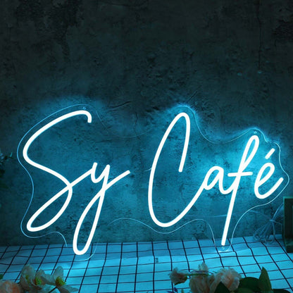Sy Cafe Blue Led Neon Sign | Shineneon