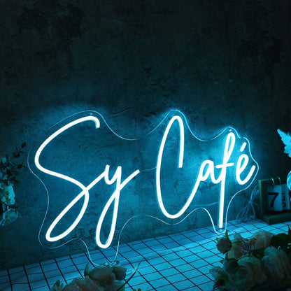 Sy Cafe Blue Led Neon Sign | Shineneon