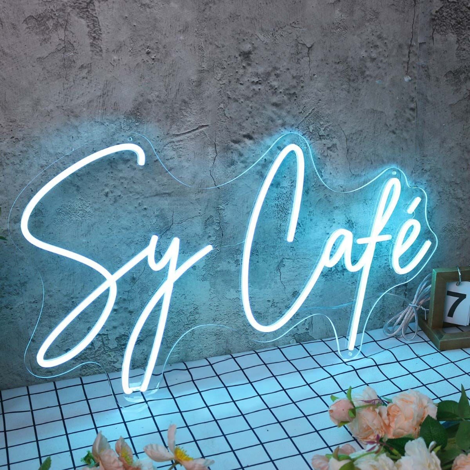 Sy Cafe Blue Led Neon Sign | Shineneon