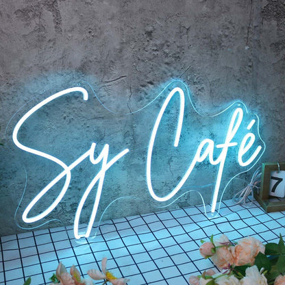 Sy Cafe Blue Led Neon Sign | Shineneon