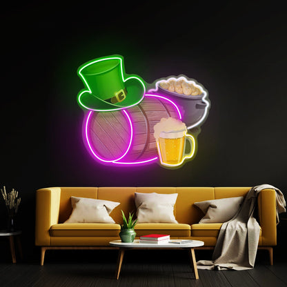 Symbol Saint Patrick Day Led Signs Artwork For Sale - Shineneon