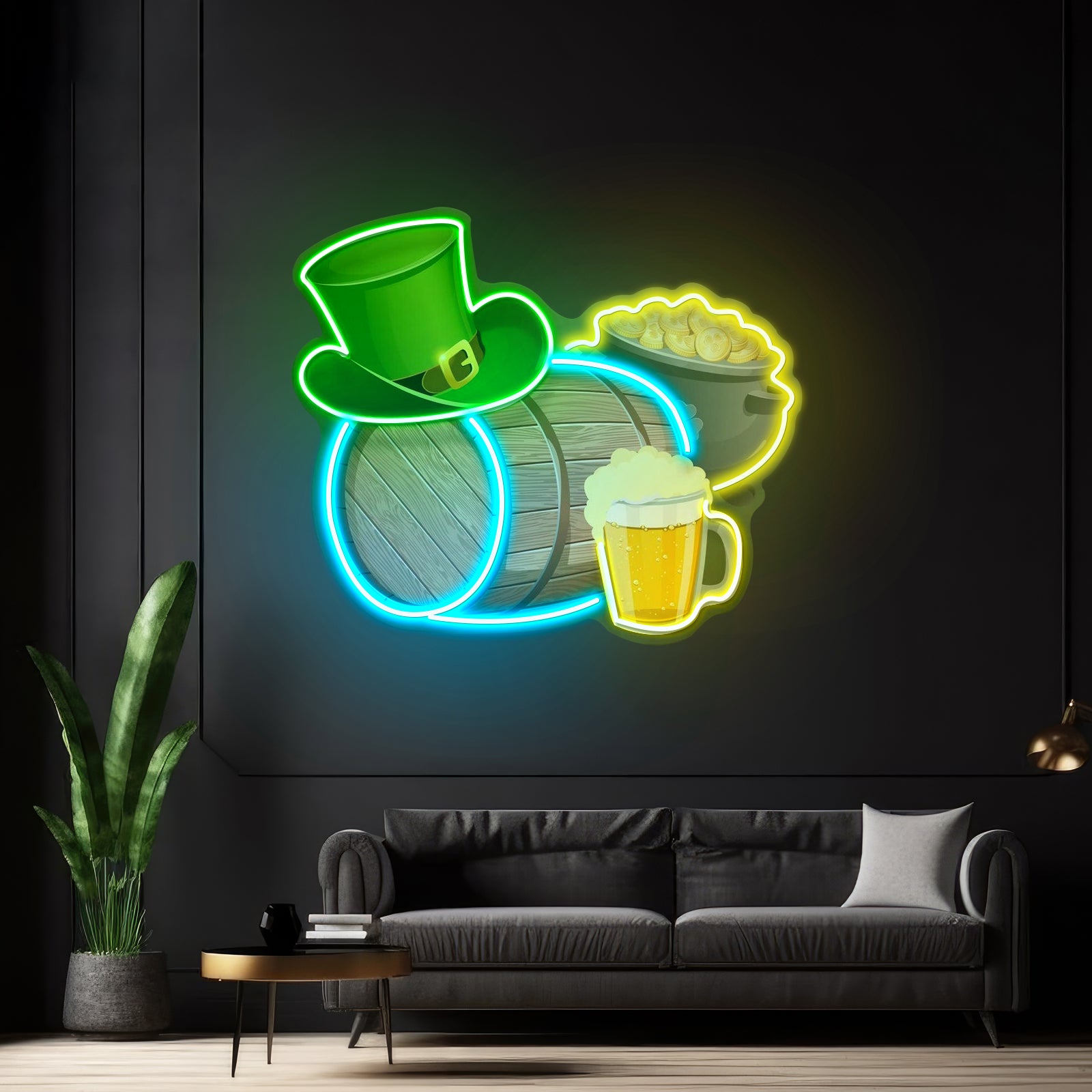 Symbol Saint Patrick Day Led Signs Artwork For Sale
