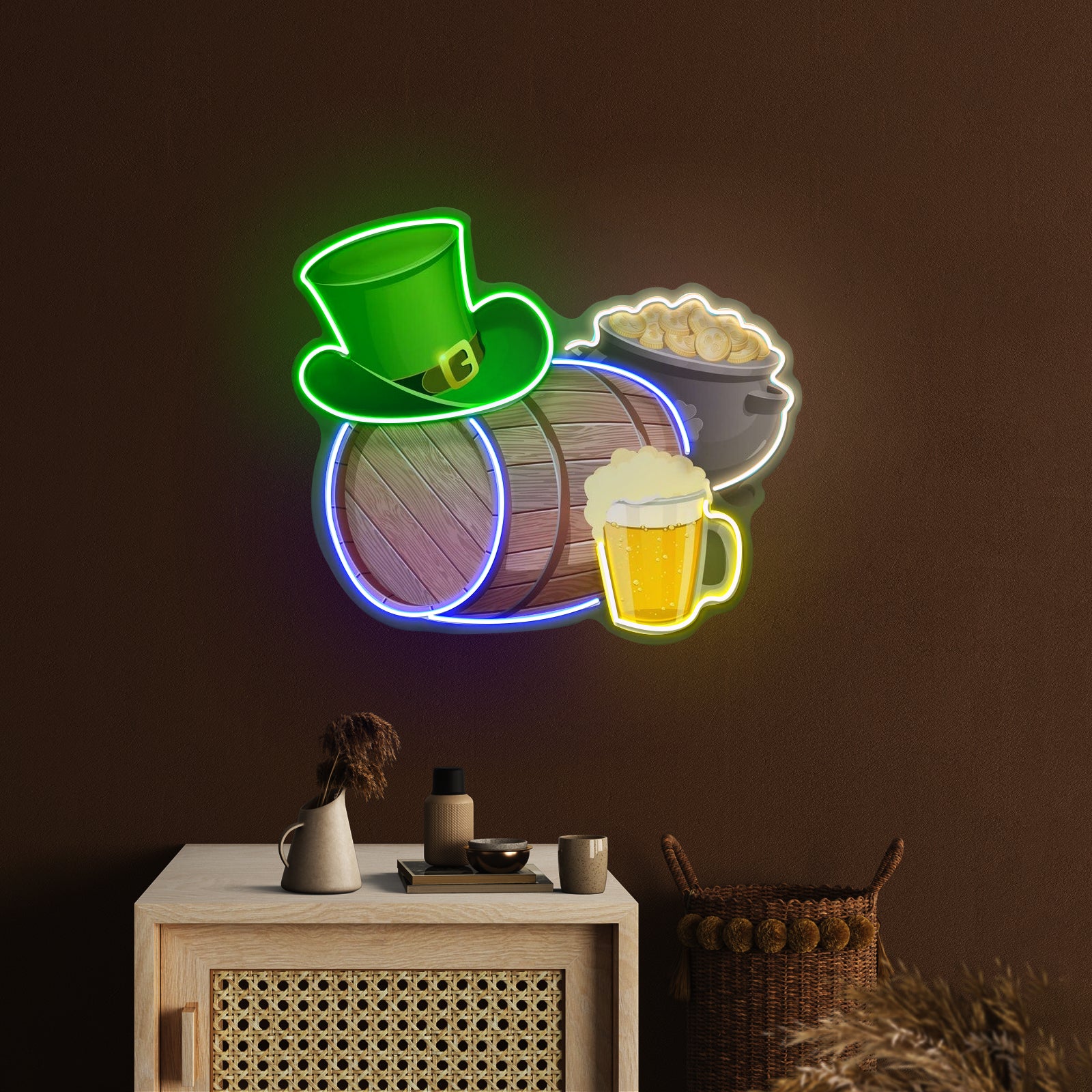 Symbol Saint Patrick Day Led Signs Artwork For Sale