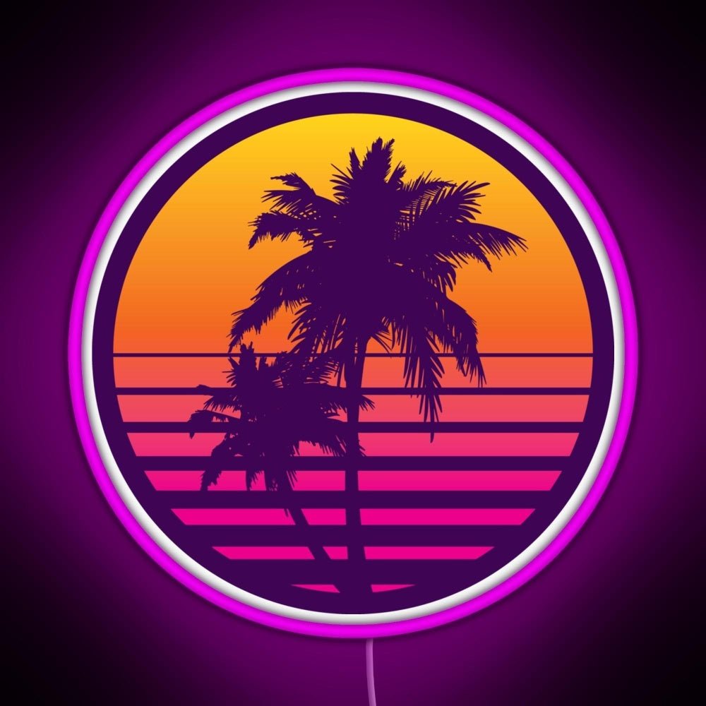 Synthwave Sunset Rgb Led Neon Sign Pop Wall Art - Shineneon