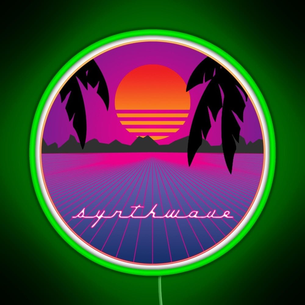 Synthwave Sunset Rgb Led Neon Sign Pop Wall Art Pop Art Neon Sign - Shineneon