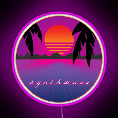 Synthwave Sunset Rgb Led Neon Sign Pop Wall Art Pop Art Neon Sign - Shineneon