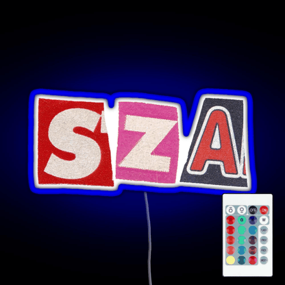 Sza Rgb Led Neon Sign Pop Wall Art