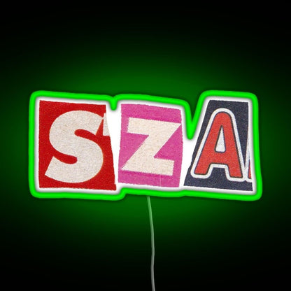 Sza Rgb Led Neon Sign Pop Wall Art - Shineneon