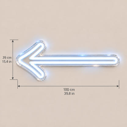 Custom White Arrow Led Neon Sign