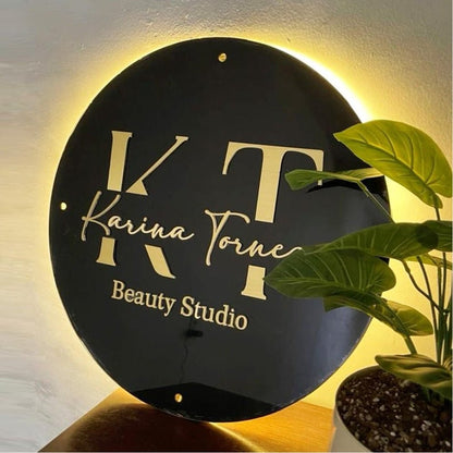 T Beauty Studio Acrylic Business Logo Sign - Shineneon