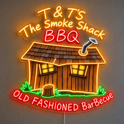 T&T'S Smoke Shack Bbq Custom LED Neon Sign | 7fd24c36bf18828a1bbe16a5304908780f192d8dca47d894d4350ca1c1d57124 | effect