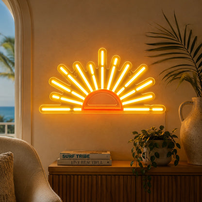 Tabletop Sunburst Neon Sign LED Neon Sign real lifestyle scene