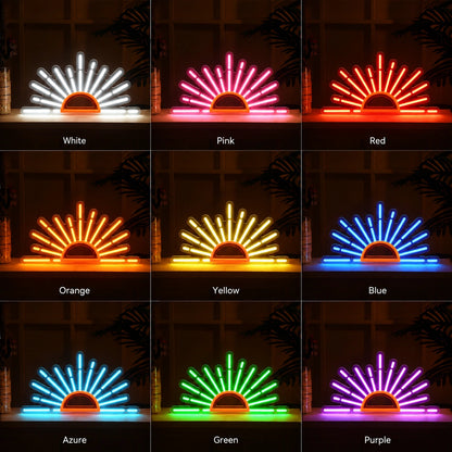Tabletop Sunburst Neon Sign LED Neon Sign color grid