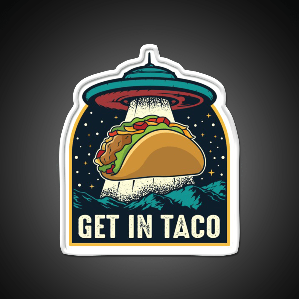 Taco Abduction Taco Led Neon Sign Mexican Food Sign Rgb Color - Shineneon