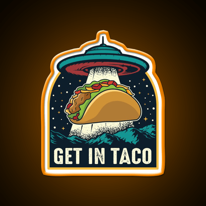 Taco Abduction Taco Led Neon Sign Mexican Food Sign Rgb Color - Shineneon