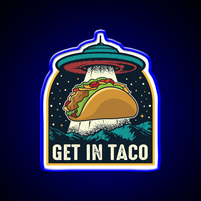 Taco Abduction Taco Led Neon Sign Mexican Food Sign Rgb Color - Shineneon