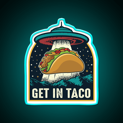 Taco Abduction Taco Led Neon Sign Mexican Food Sign Rgb Color - Shineneon