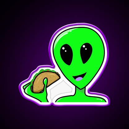 Taco Alien Taco Led Neon Sign Mexican Food Sign Rgb Color - Shineneon