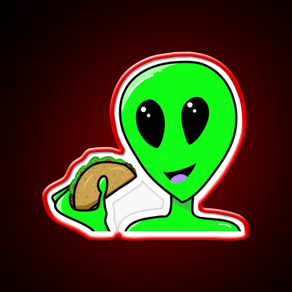 Taco Alien Taco Led Neon Sign Mexican Food Sign Rgb Color - Shineneon
