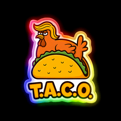 Taco Always Chickens Out Taco Led Neon Sign Mexican Food Sign Rgb Color - LED neon sign close-up detail
