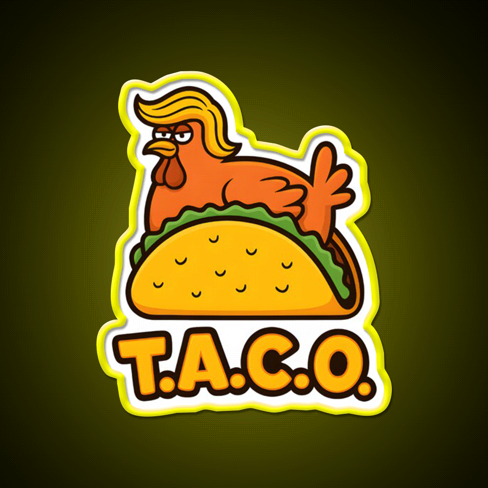 Taco Always Chickens Out Taco Led Neon Sign Mexican Food Sign Rgb Color - Custom LED neon sign front view