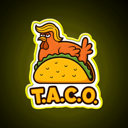 Taco Always Chickens Out Taco Led Neon Sign Mexican Food Sign Rgb Color - Custom LED neon sign front view