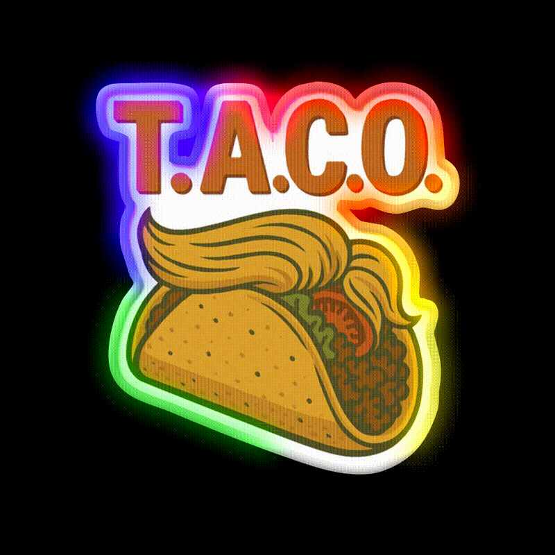 Taco Anti Trump Taco Led Neon Sign Mexican Food Sign Rgb Color - LED neon sign close-up detail