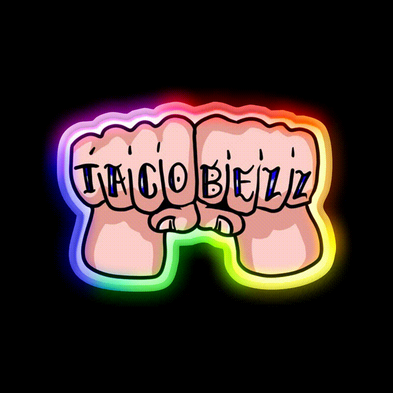 Taco Bell Fast Food Led Neon Sign For Burger Place Rgb Color