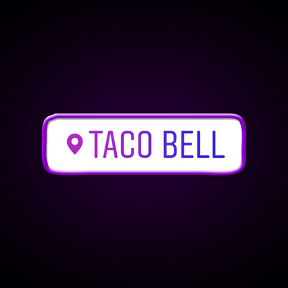 Taco Bell Instagram Location Snack Food Led Neon Sign Rgb Color - Shineneon