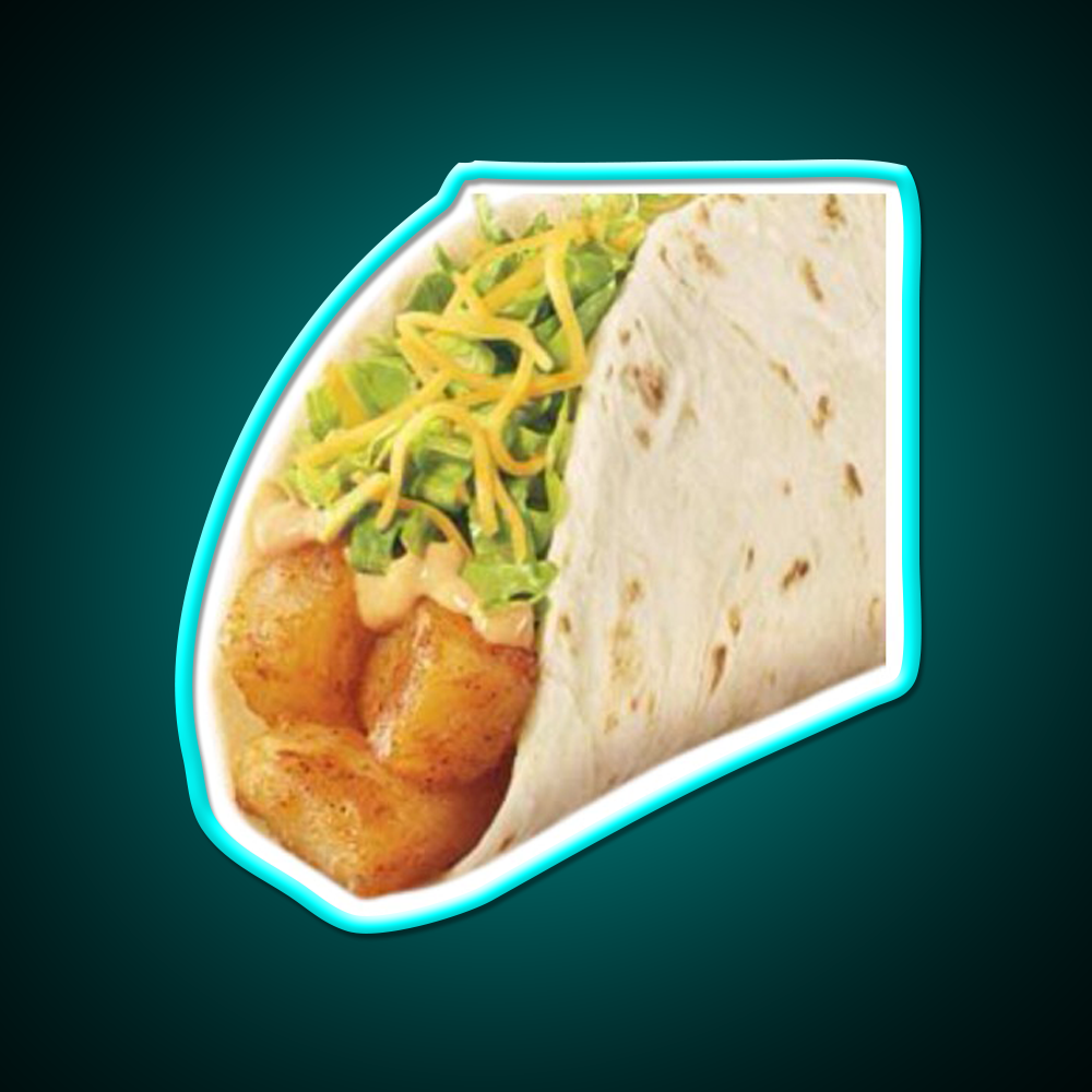 Taco Bell Potato Taco Fast Food Led Neon Sign For Burger Place Rgb Color