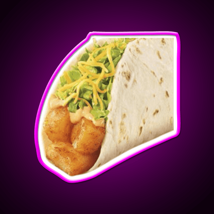 Taco Bell Potato Taco Fast Food Led Neon Sign For Burger Place Rgb Color - Shineneon