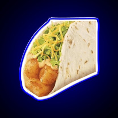 Taco Bell Potato Taco Fast Food Led Neon Sign For Burger Place Rgb Color - Shineneon