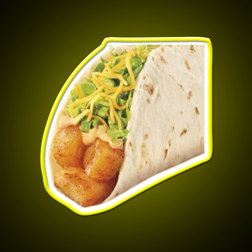 Taco Bell Potato Taco Fast Food Led Neon Sign For Burger Place Rgb Color