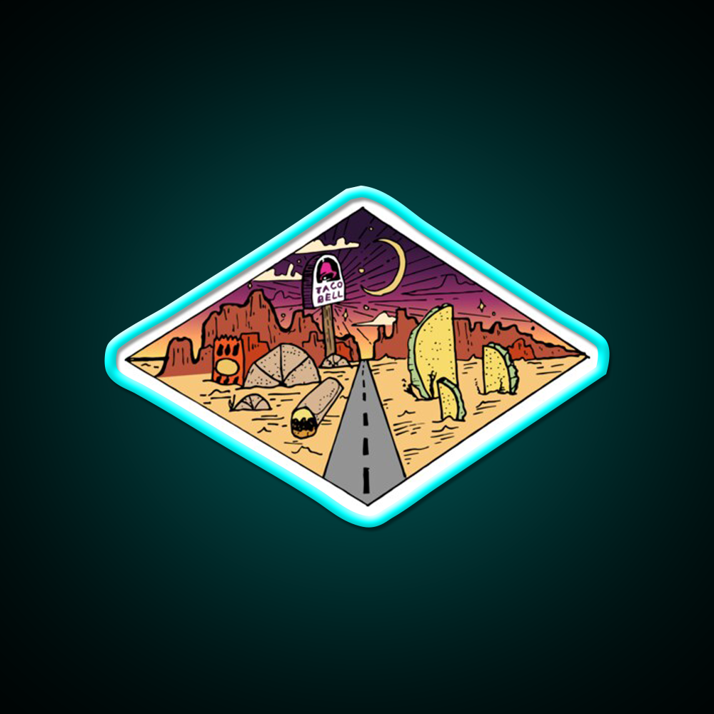 Taco Bell Scenery Fast Food Led Neon Sign For Burger Place Rgb Color