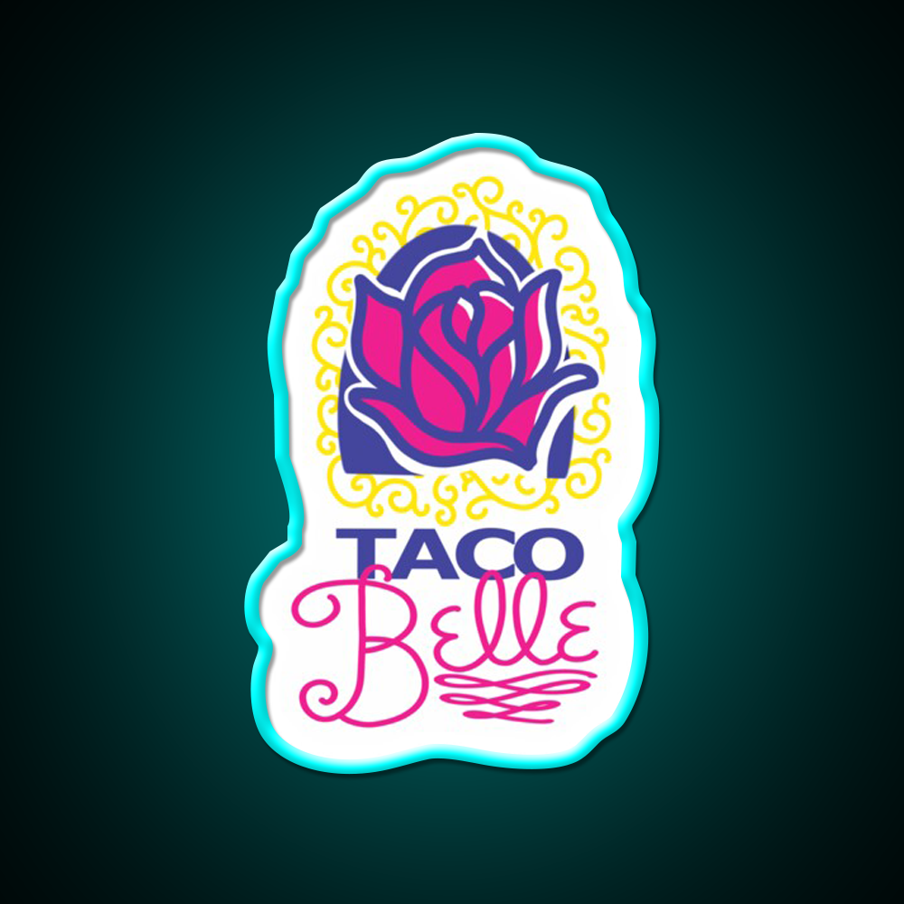 Taco Belle Fast Food Led Neon Sign For Burger Place Rgb Color