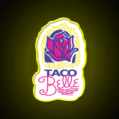 Taco Belle Fast Food Led Neon Sign For Burger Place Rgb Color - Custom LED neon sign front view